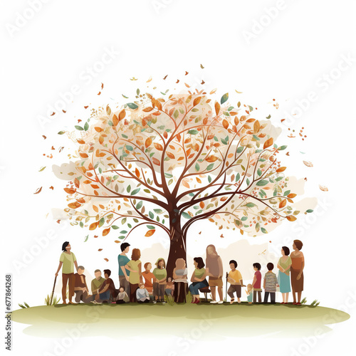 family in the park, family reunion