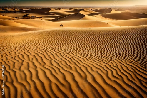 The breathtaking view from a high vantage point, capturing the endless dunes below