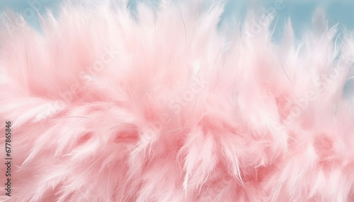 Fluffy pink feather  vibrant colors  abstract pattern  beauty in nature generated by AI
