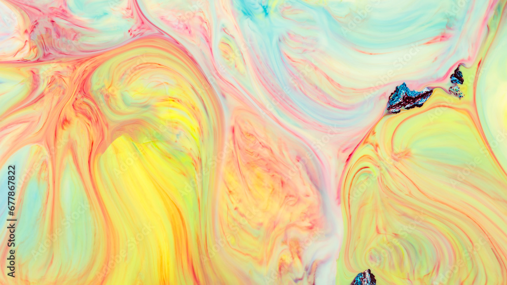 Abstract Liquid Colors Background. Multicolored Waves and Blurred Motion
