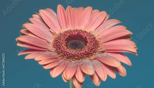 Vibrant gerbera daisy petal  a single flower in close up generated by AI