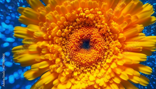 Vibrant yellow gerbera daisy  a single flower in nature beauty generated by AI
