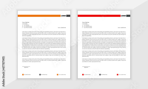 New Modern Creative Vector Business And Corporation Letterhead Design Template