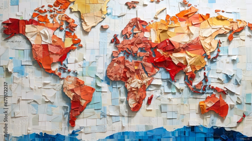 © Konrad - Education and Intelligence Collage with World Travel Theme, Light, World Map, Globe, © Konrad - Education and Intelligence Collage with World Travel Theme, Light, World Map, Globe,