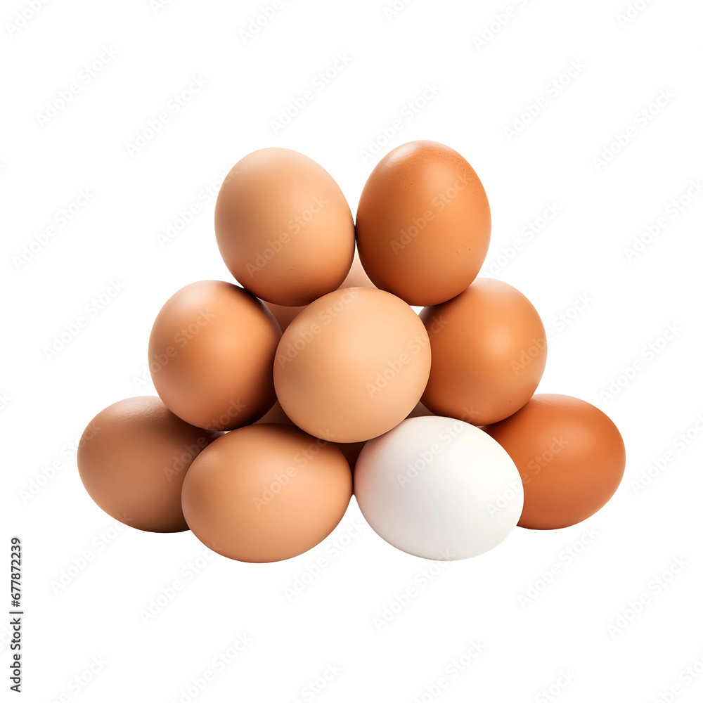 EGG DOZEN OR EGG HEAP ISOLATED ON TRANSPARENT BACKGROUND, AI EGG DOZEN OR EGG HEAP ISOLATED ON TRANSPARENT BACKGROUND, AI