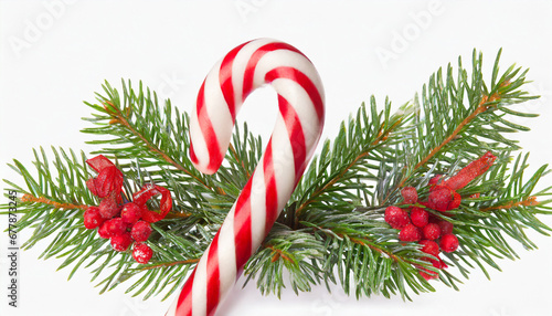 christmas candy cane isolated on white background