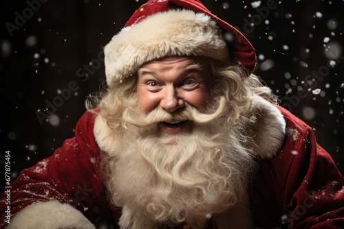 Surprised Santa Claus Captivated by the Magic of Christmas Generative AI