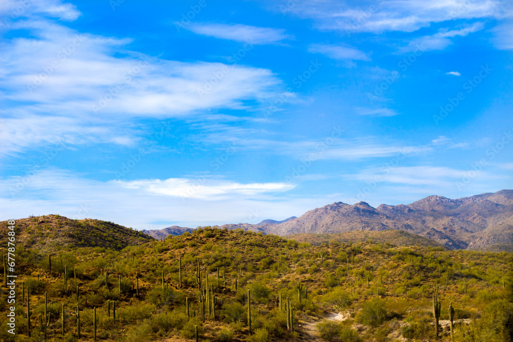 Fototapeta premium blue sky mountains