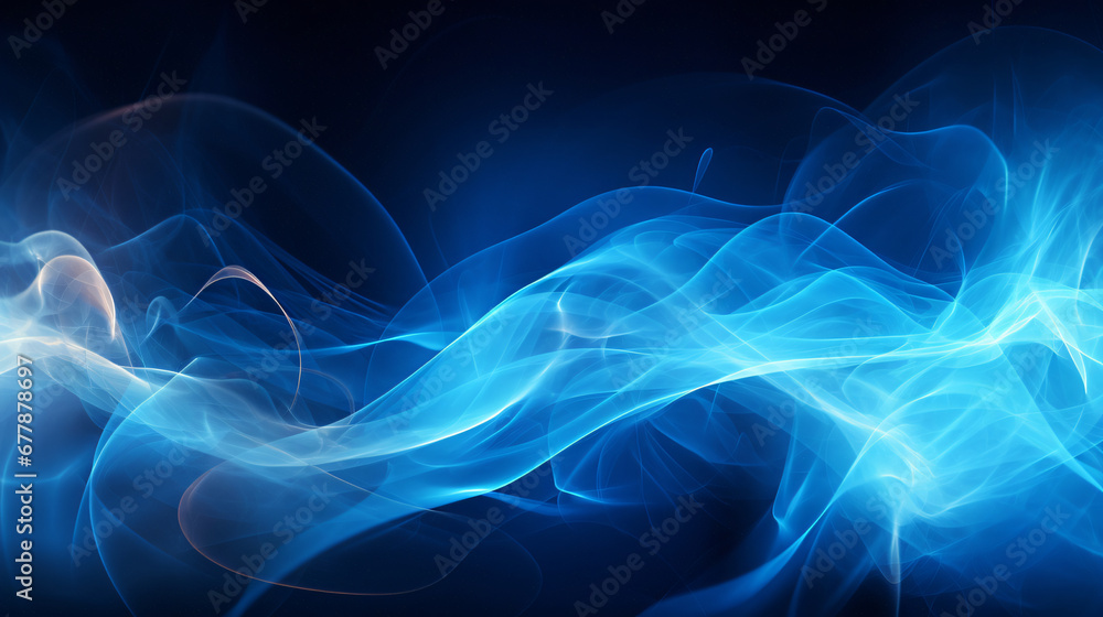 Blue energy wave concept, wave and spiral motion, background or wallpaper, graphic resources, abstract - obrazy, fototapety, plakaty 