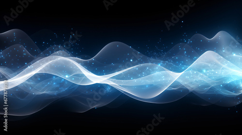 white energy wave flowing concept, background or wallpaper, art illustration