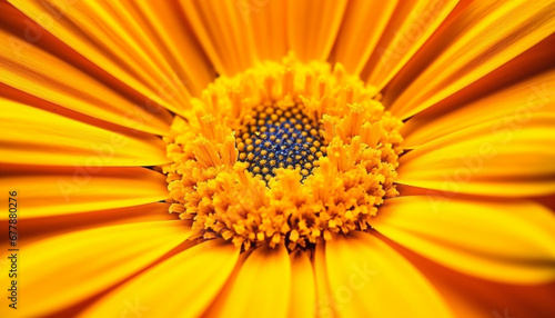 Yellow gerbera daisy  a single flower in macro close up generated by AI