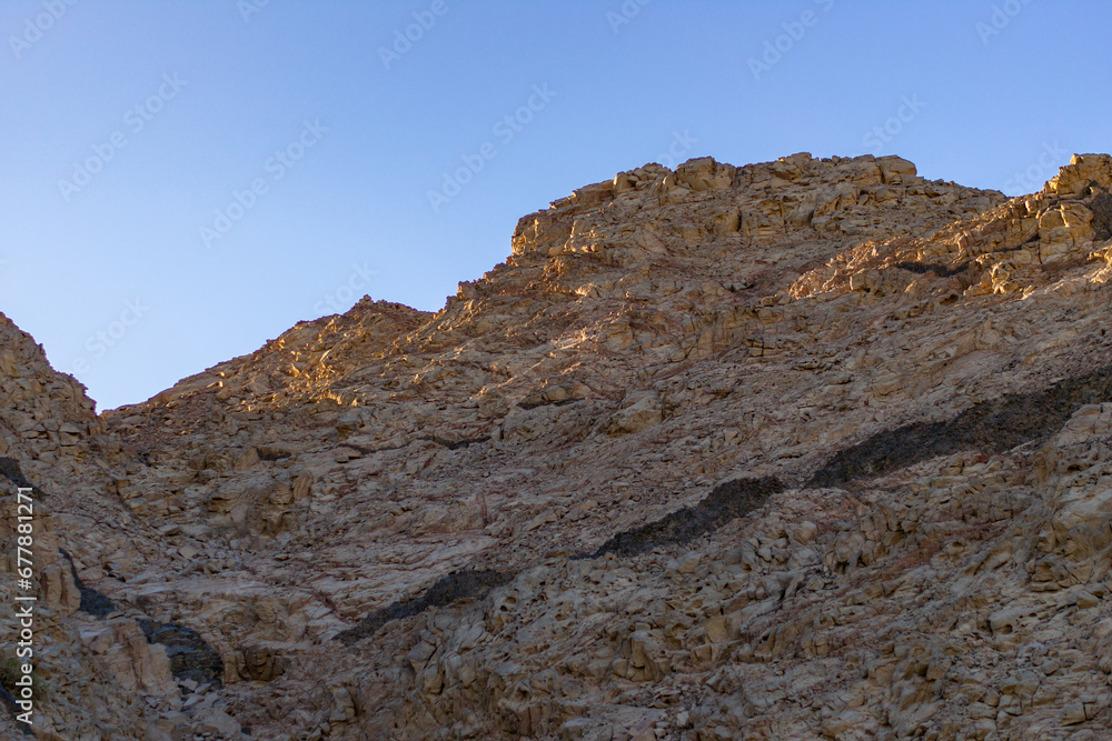 Beautiful view of a rocky landscape under the blue sky Beautiful view of a rocky landscape under the blue sky
