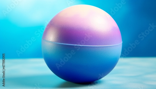 Bright blue sphere levitates in abstract celebration of Christianity generated by AI