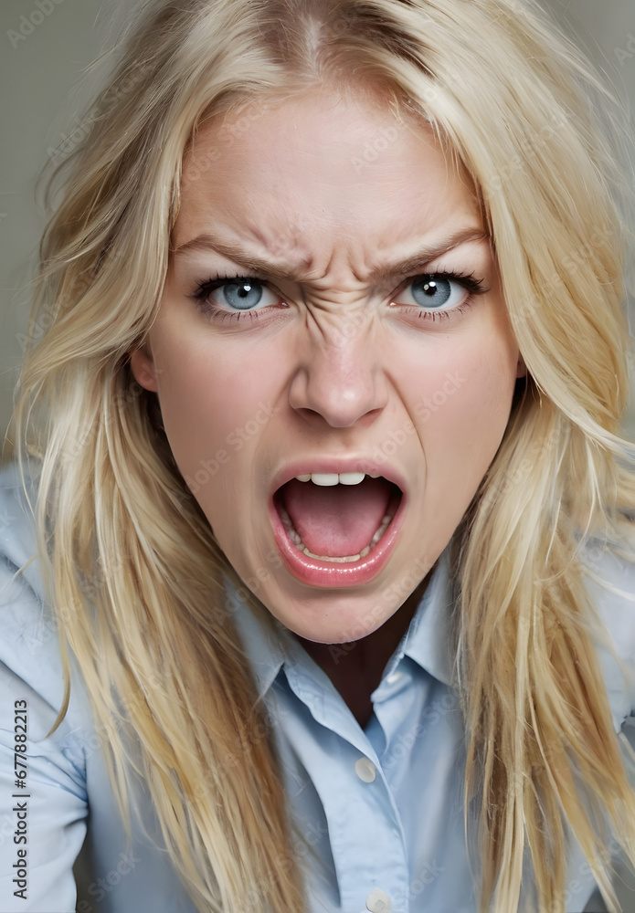 portrait of a screaming girl portrait of a screaming girl