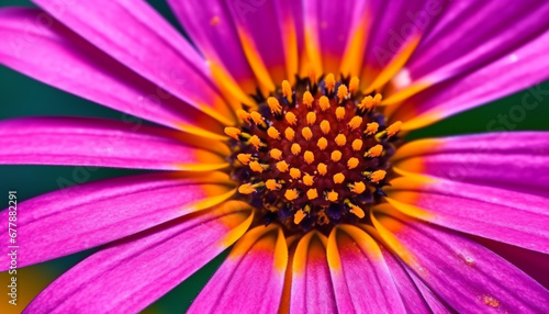Vibrant gerbera daisy blossom  close up  showcasing pink and yellow petals generated by AI