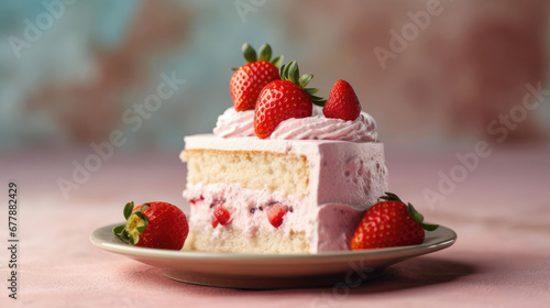 Strawberry Cake Natural Colors , Background For Banner, HD