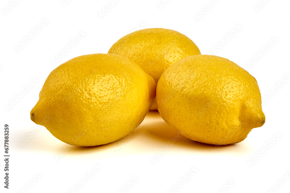 Fresh lemon fruits, isolated on white background. Fresh lemon fruits, isolated on white background.