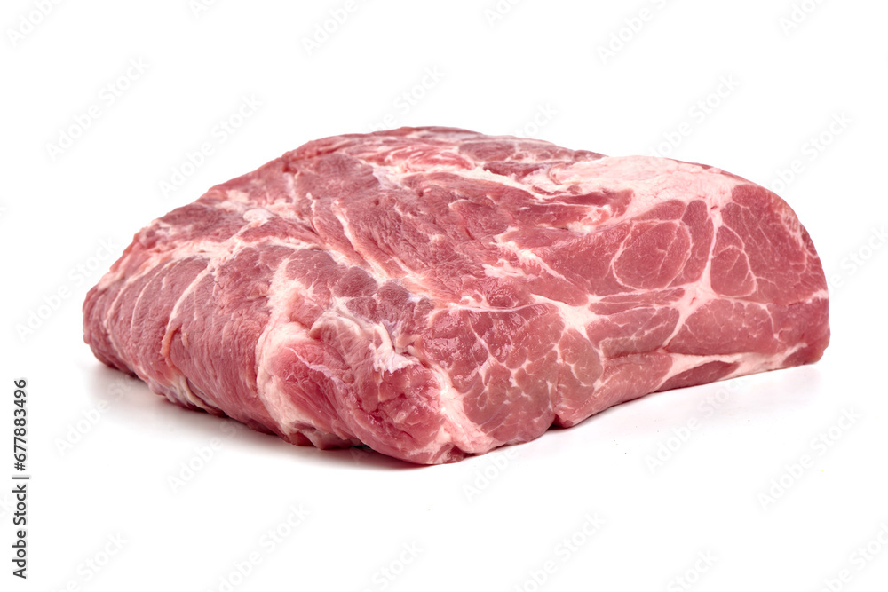 Pork shoulder blade, isolated on white background. High resolution image. Pork shoulder blade, isolated on white background. High resolution image.
