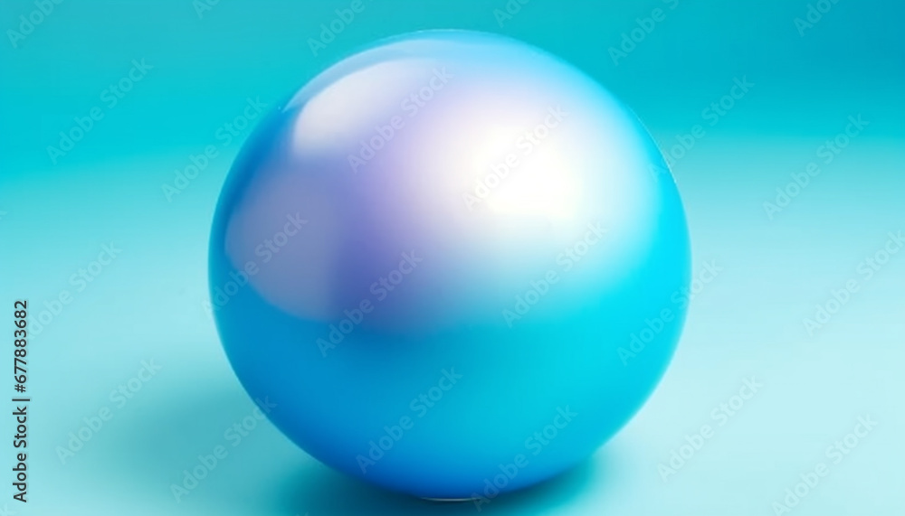 Abstract blue sphere levitates in nature, reflecting shiny backgrounds generated by AI Abstract blue sphere levitates in nature, reflecting shiny backgrounds generated by AI
