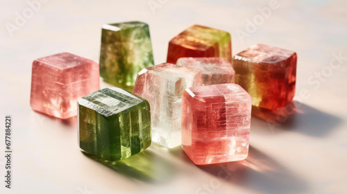 Watermelon Tourmaline Natural Colors, Background For Banner, HD