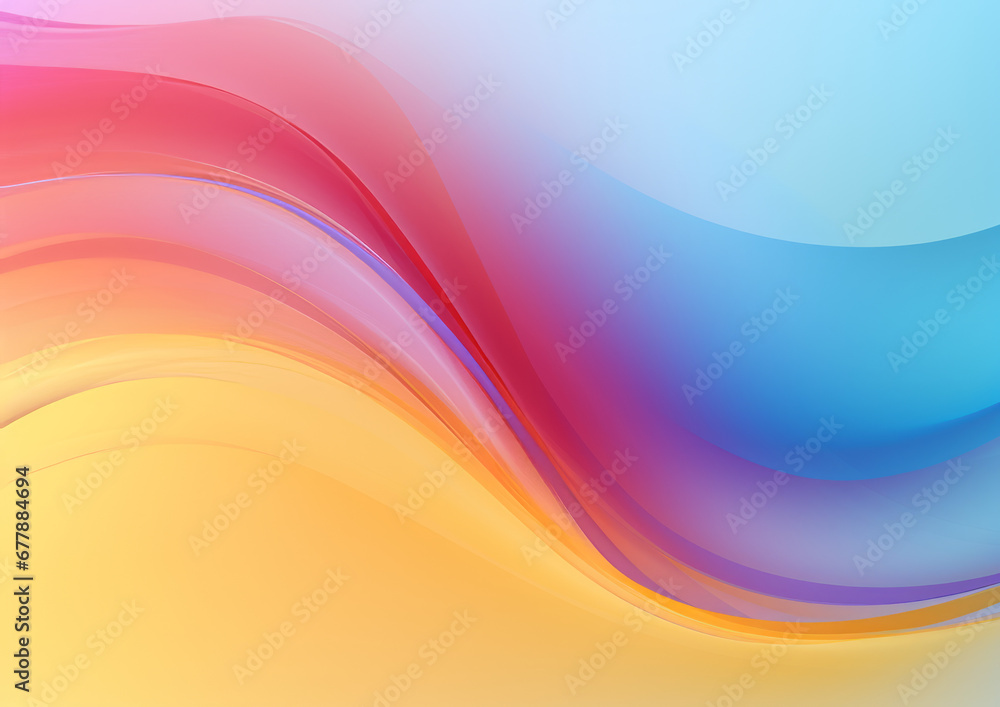 Elegant wavy formations of ribbons in a surreal 3D, Blue and purple gradient background, Colorful abstract. Iridescent Harmony: Abstract Wavy Multi-Colored. Website template concept Elegant wavy formations of ribbons in a surreal 3D, Blue and purple gradient background, Colorful abstract. Iridescent Harmony: Abstract Wavy Multi-Colored. Website template concept