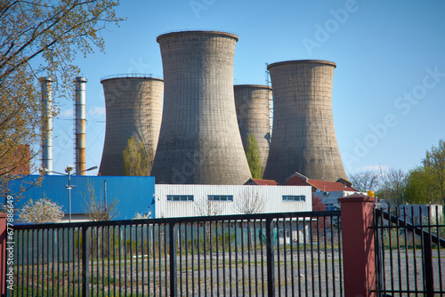Obraz na płótnie blast furnaces from the Bucharest thermal power plant, Romania w salonie