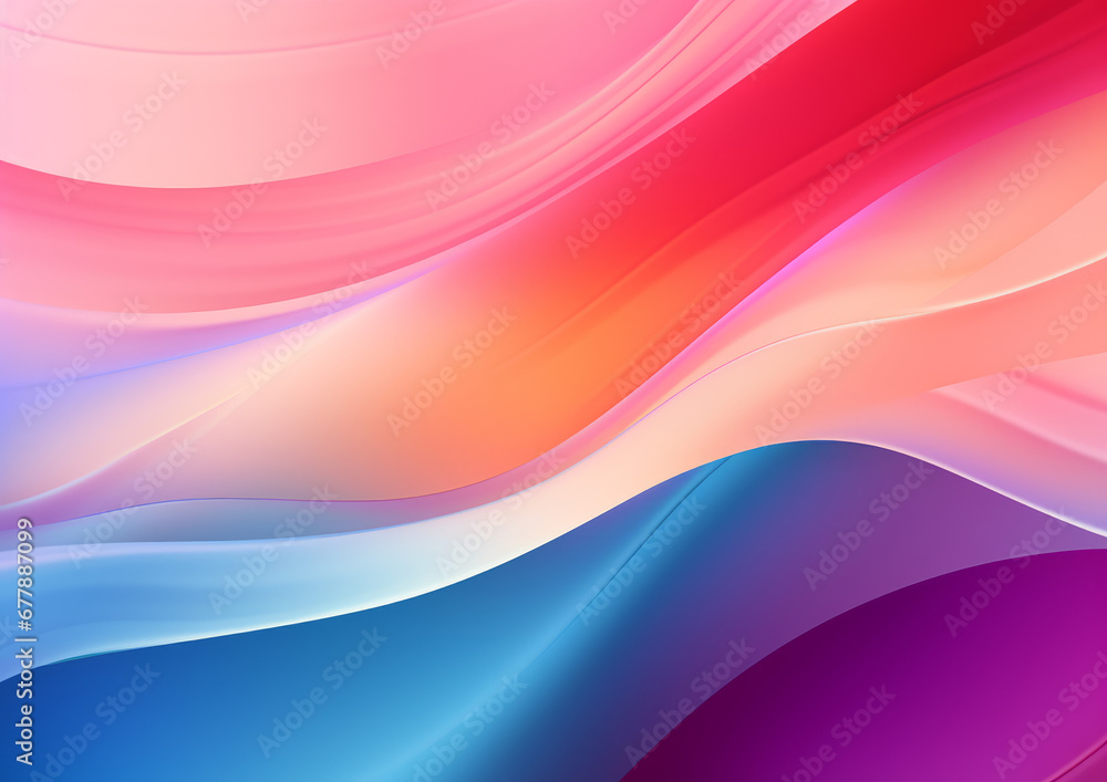 Elegant wavy formations of ribbons in a surreal 3D, Blue and purple gradient background, Colorful abstract. Iridescent Harmony: Abstract Wavy Multi-Colored. Website template concept Elegant wavy formations of ribbons in a surreal 3D, Blue and purple gradient background, Colorful abstract. Iridescent Harmony: Abstract Wavy Multi-Colored. Website template concept