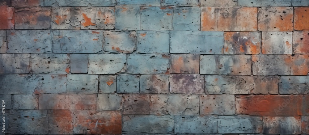 Naklejka premium background of the old retro wall an abstract pattern emerged showcasing a unique blend of textures captivating the viewer with its artistic design inspired by nature travel and the beauty of