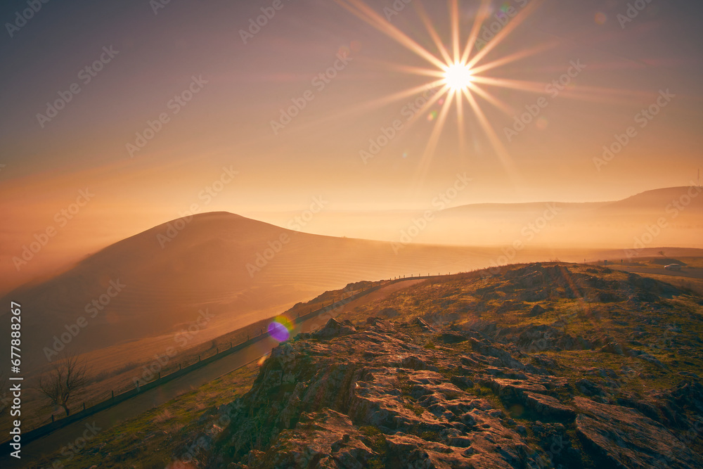 sunrise over the mountains