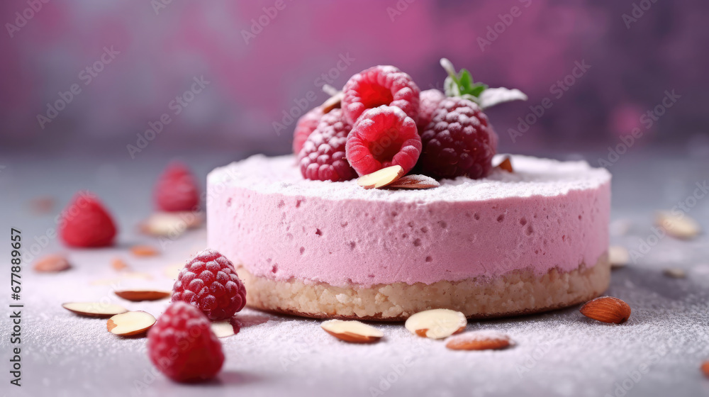 Raspberry Almond Mousse Cake , Background For Banner, HD Raspberry Almond Mousse Cake , Background For Banner, HD