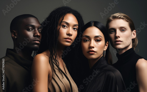 Portrait of a group of mult...