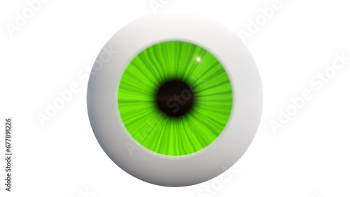Ojo verde de cristal cartoon