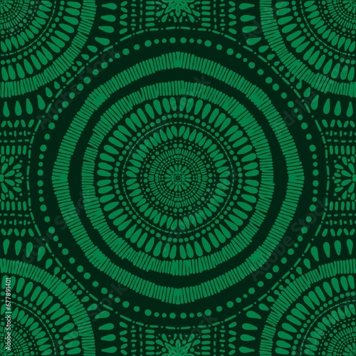Abstract circle seamless mandala pattern for fabrics and linens and wrapping paper and fashion textiles