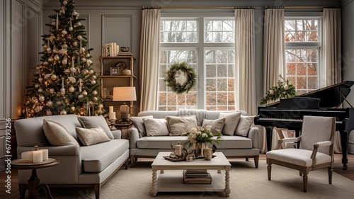 Christmas living room, no people © Eyepenguin61