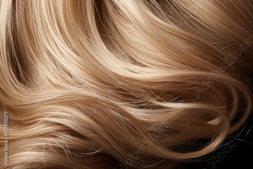 A close-up of hair strands with breakage and split ends  reflecting the concept of hair health. Generative Ai.