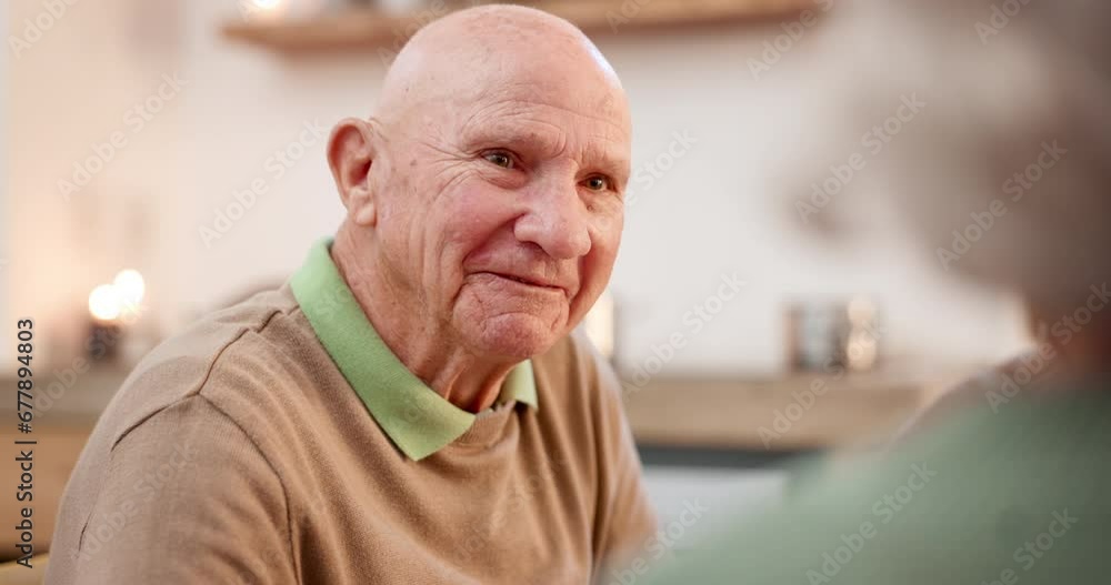 Tea party, elderly friends and conversation with an old man in a retirement home together for bonding in the morning. Smile, drink and a group of happy seniors chatting in the kitchen of an apartment Tea party, elderly friends and conversation with an old man in a retirement home together for bonding in the morning. Smile, drink and a group of happy seniors chatting in the kitchen of an apartment