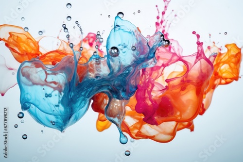Background ink water splash fluid liquid abstract texture design paint art