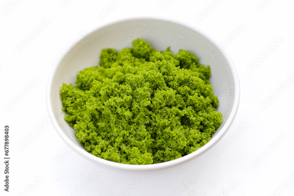 Wolffia globosa or swamp algae, water meal Wolffia globosa or swamp algae, water meal