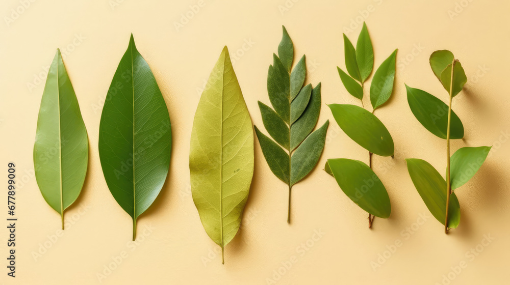 Fototapeta premium Curry Leaf Natural Colors , Background For Banner, HD