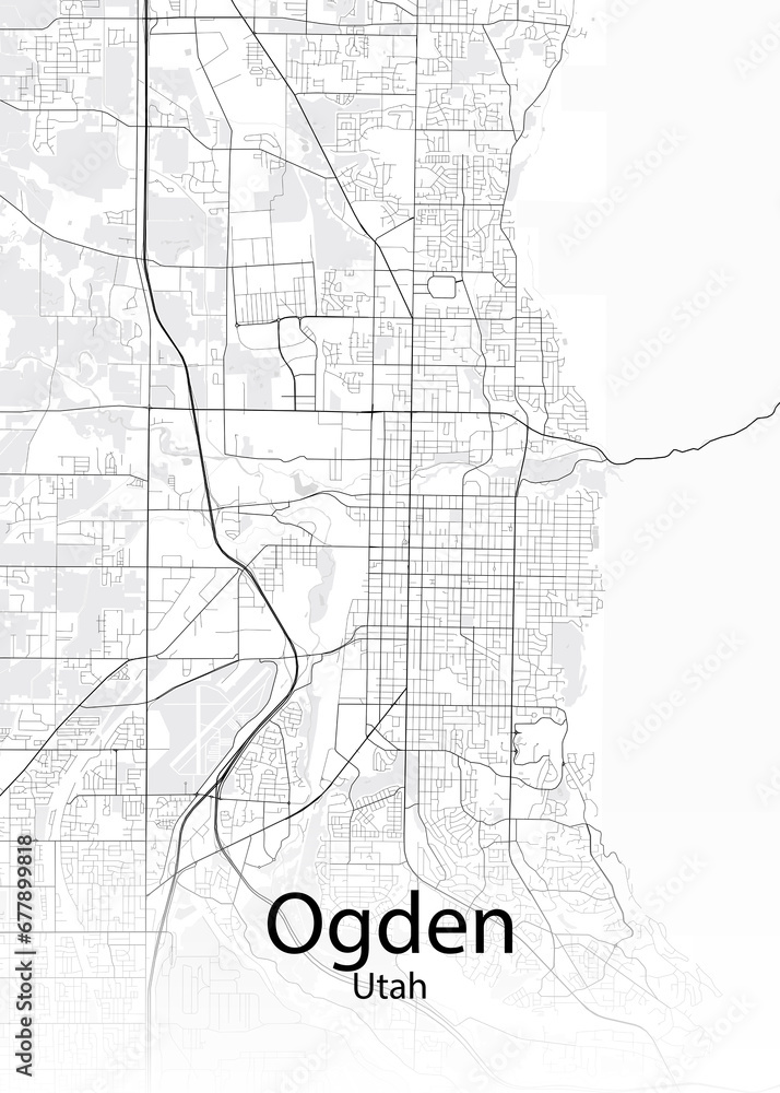 Ogden Utah minimalist map