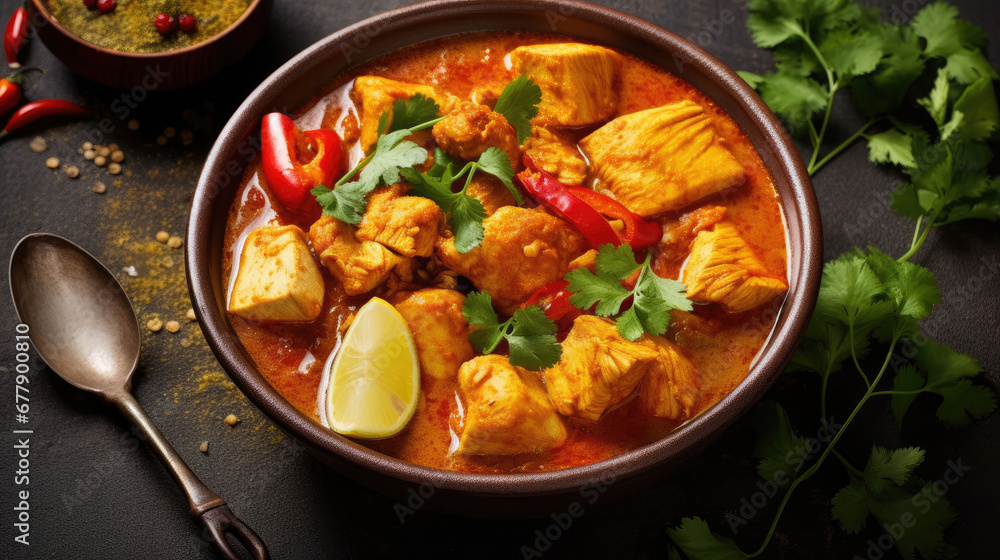 Chicken And Sweet Potato Curry Natural Colors , Background For Banner, HD