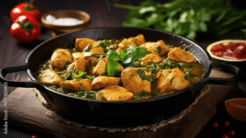 Chicken And Spinach Curry Natural Colors , Background For Banner, HD