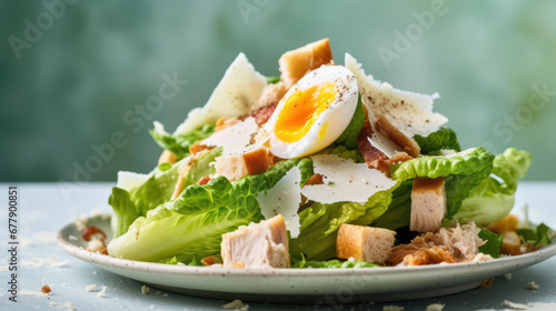 Chicken Caesar Salad Natural Colors, Background For Banner, HD