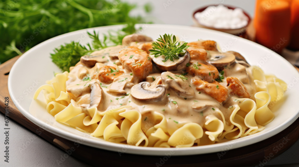 Chicken Stroganoff Natural Colors, Background For Banner, HD