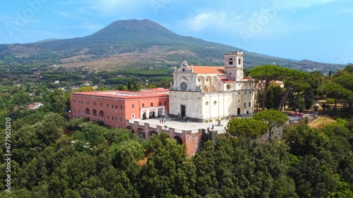 Beautiful shot of the Church on the Hill of Sant' Alfonso in Torre del Greco, Naples, Italy photo
