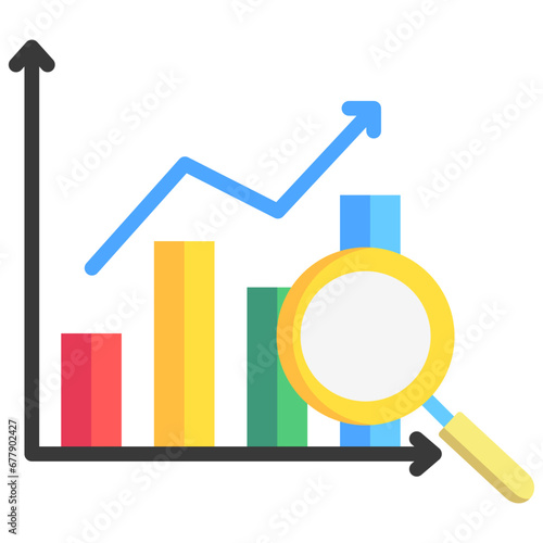Analytics icon are typically used in a wide range of applications, including websites, apps, presentations, and documents related to business analytics theme.