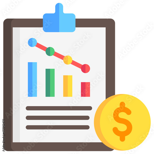 Loss icon are typically used in a wide range of applications, including websites, apps, presentations, and documents related to business analytics theme.