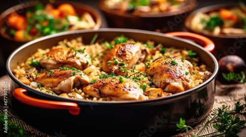 Chicken And Rice Casserole Natural Color , Background For Banner, HD