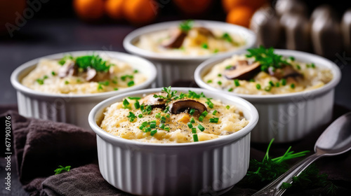 Chicken And Rice Casserole With Cream, Background For Banner, HD