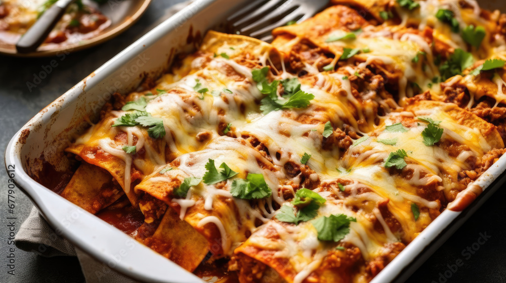 Beef Enchiladas Natural Colors Minimalist, Background For Banner, HD